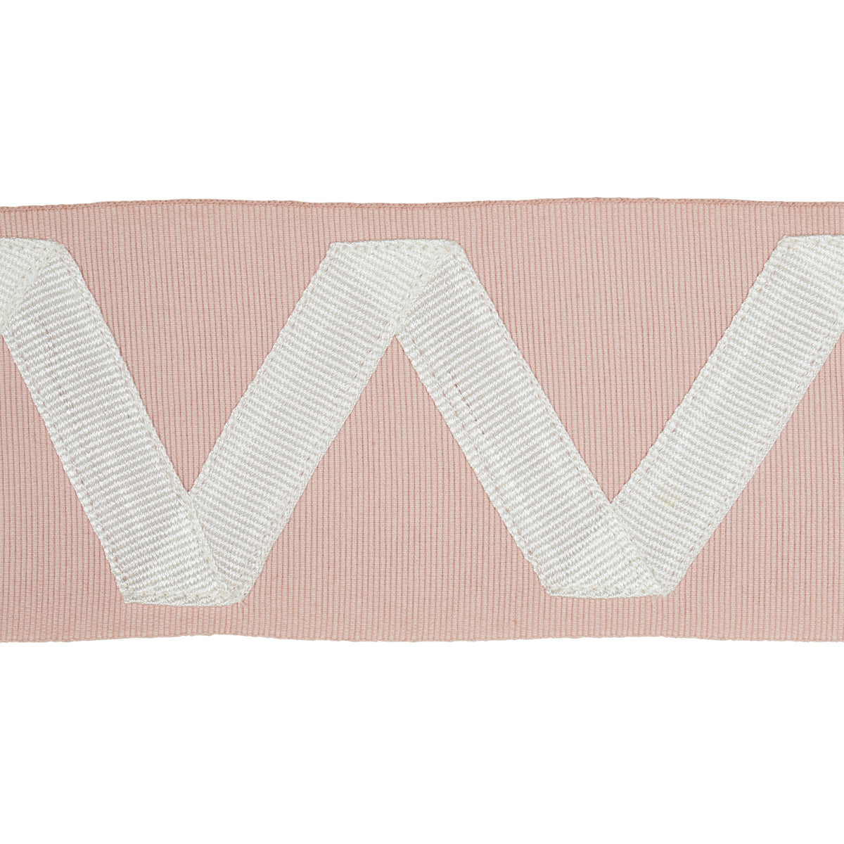 Schumacher LEGERE APPLIQUÌä TAPE IVORY ON BLUSH Trim | Atlanta Fabrics