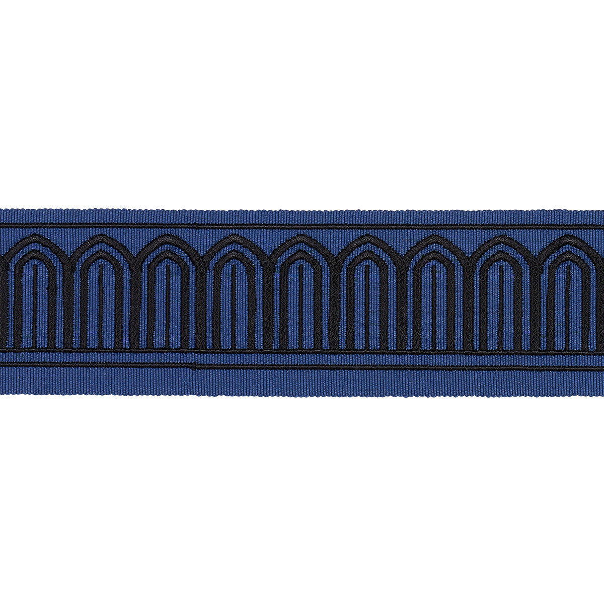 ARCHES EMBROIDERED TAPE MEDIUM BLACK ON NAVY