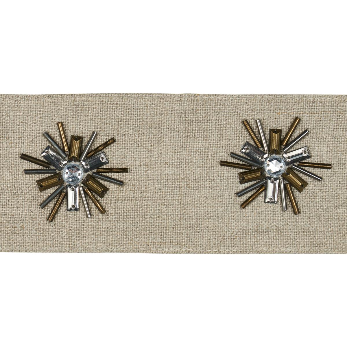 SCHUMACHER CONSTELLATION BEADED TAPE LINEN TRIM | Atlanta Fabrics