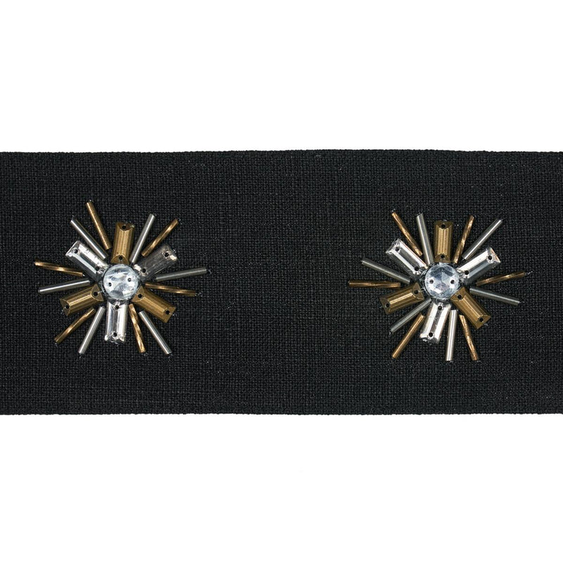SCHUMACHER CONSTELLATION BEADED TAPE BLACK TRIM | Atlanta Fabrics