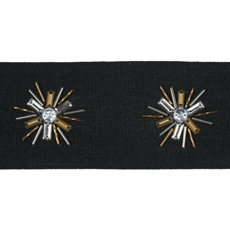 Schumacher CONSTELLATION BEADED TAPE BLACK Trim | Atlanta Fabrics