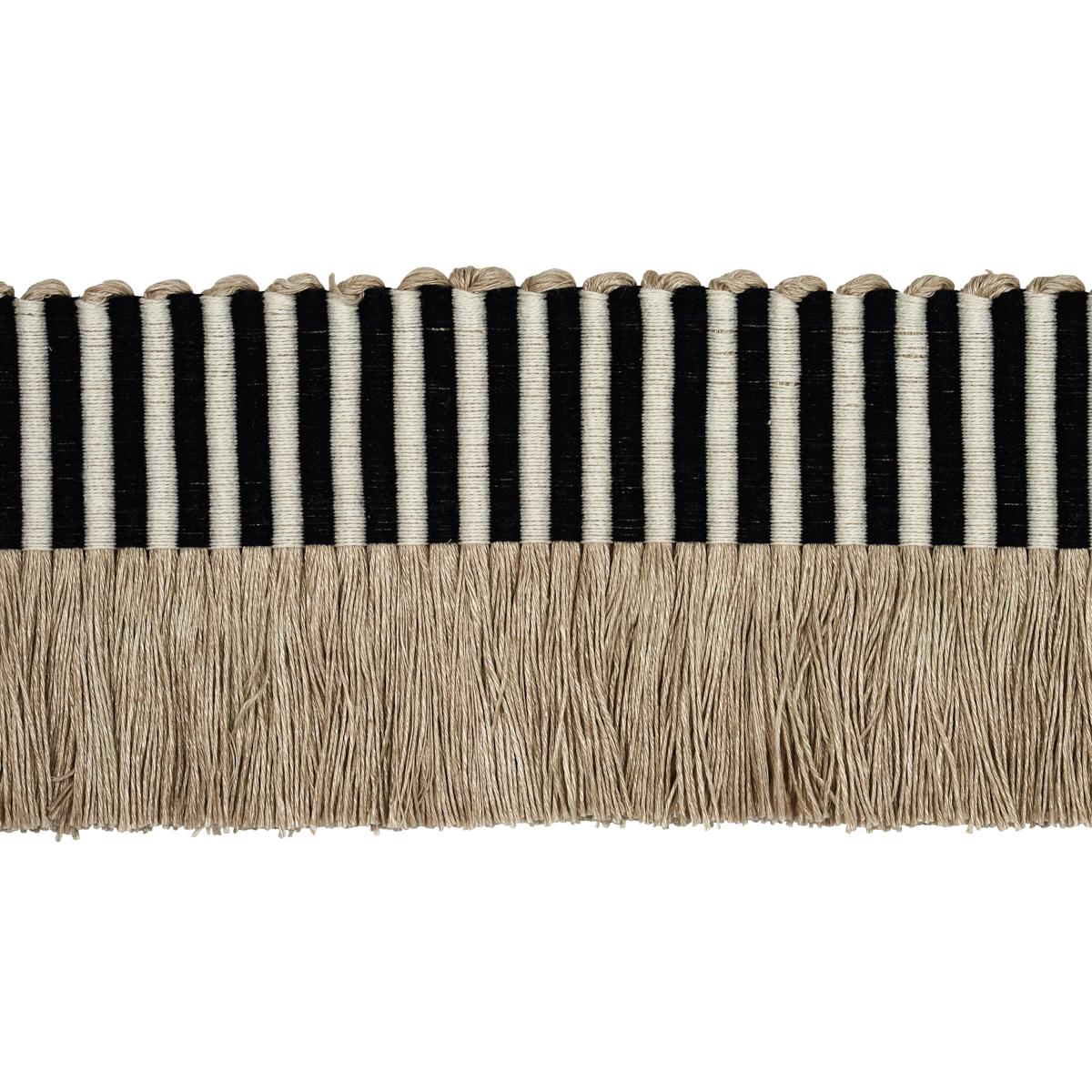 SCHUMACHER GRAPHIC FRINGE BLACK TRIM | Atlanta Fabrics