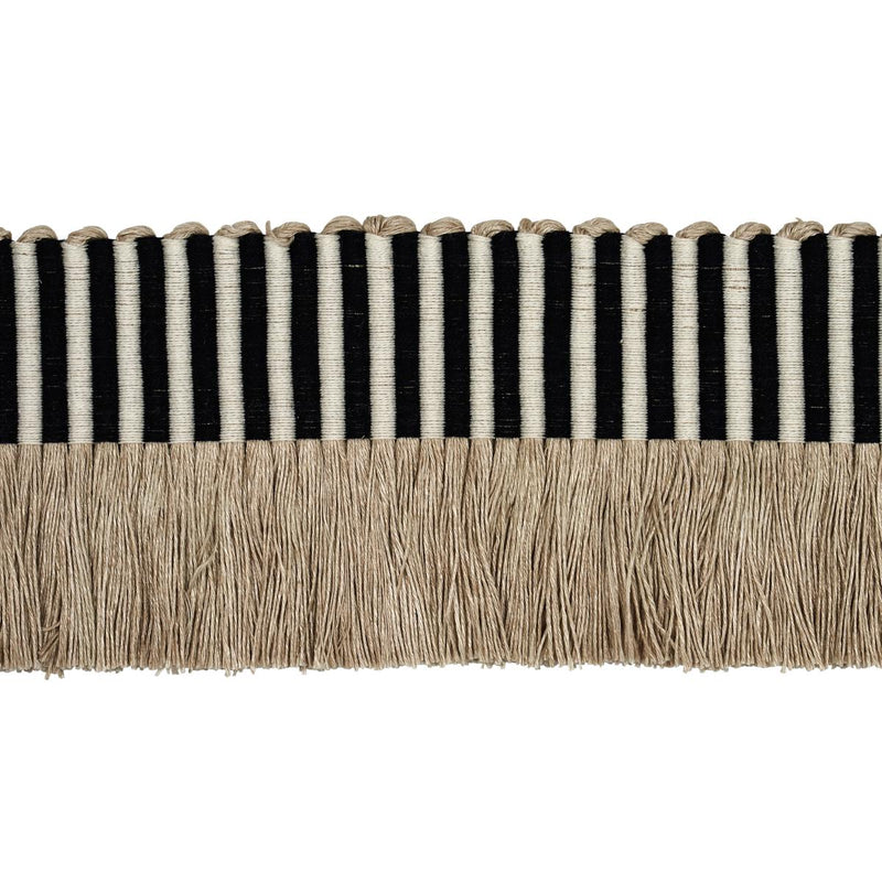 SCHUMACHER GRAPHIC FRINGE BLACK TRIM | Atlanta Fabrics