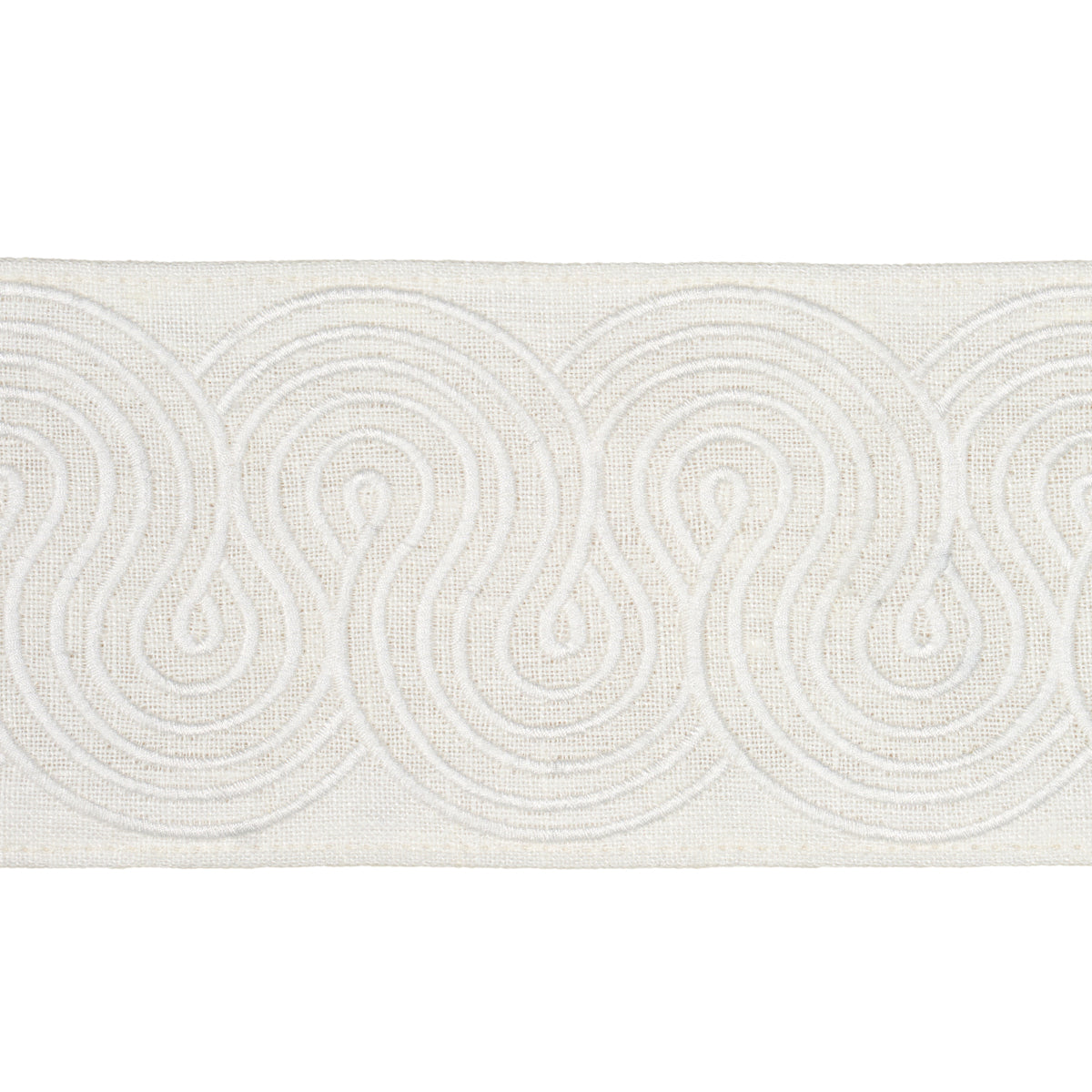 Schumacher GIRALDI EMBROIDERED TRIM IVORY Trim | Atlanta Fabrics