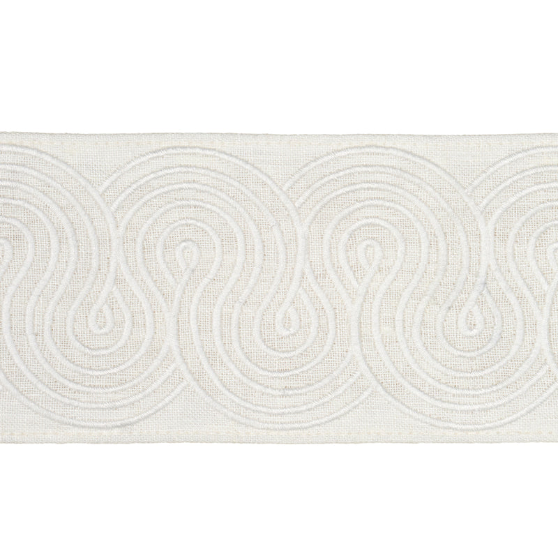 Schumacher GIRALDI EMBROIDERED TRIM IVORY Trim | Atlanta Fabrics