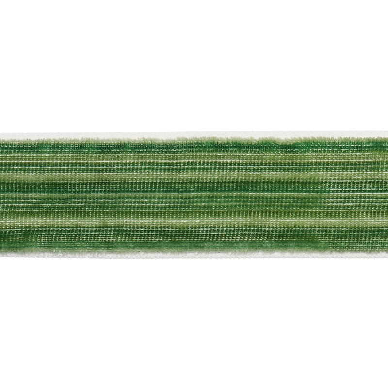 Schumacher GASPARD VELVET TAPE NARROW EMERALD Trim | Atlanta Fabrics
