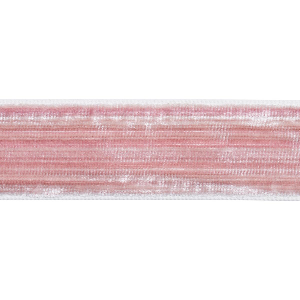 Schumacher GASPARD VELVET TAPE NARROW BLUSH Trim | Atlanta Fabrics