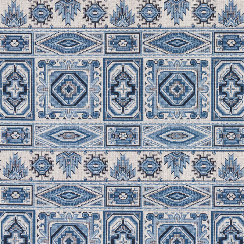 Schumacher CROWLEY ÌäPINGLÌä BLUE Fabric | Atlanta Fabrics