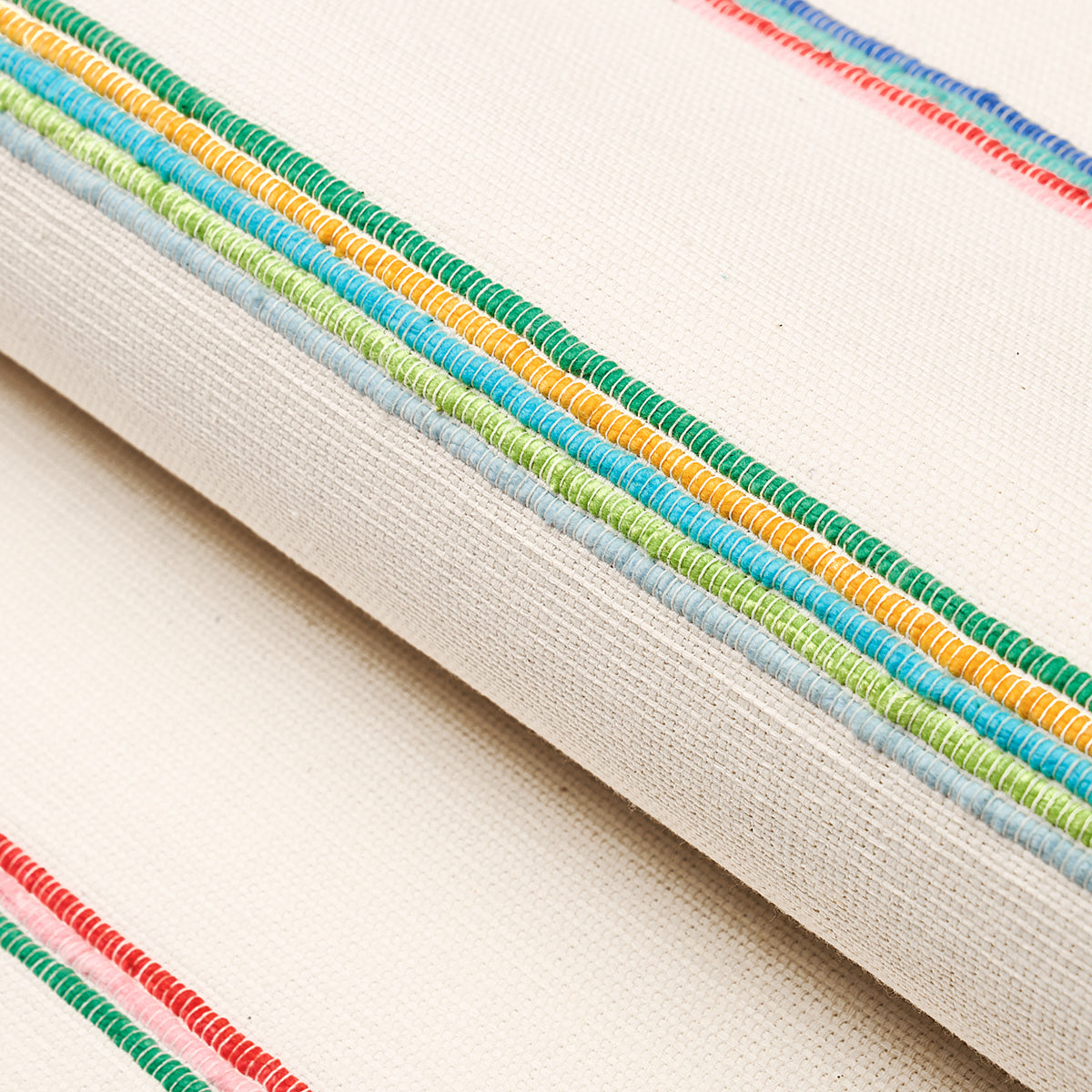 Schumacher CAMBAYA HANDWOVEN STRIPE MULTI Fabric | Atlanta Fabrics