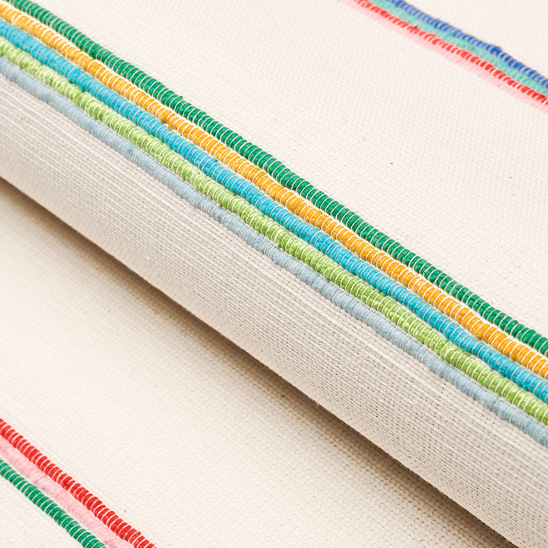 Schumacher CAMBAYA HANDWOVEN STRIPE MULTI Fabric | Atlanta Fabrics