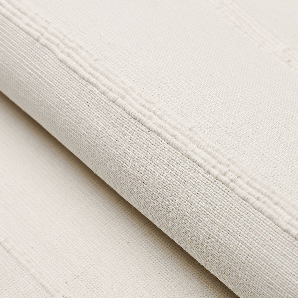Schumacher CAMBAYA HANDWOVEN STRIPE WHITE Fabric | Atlanta Fabrics