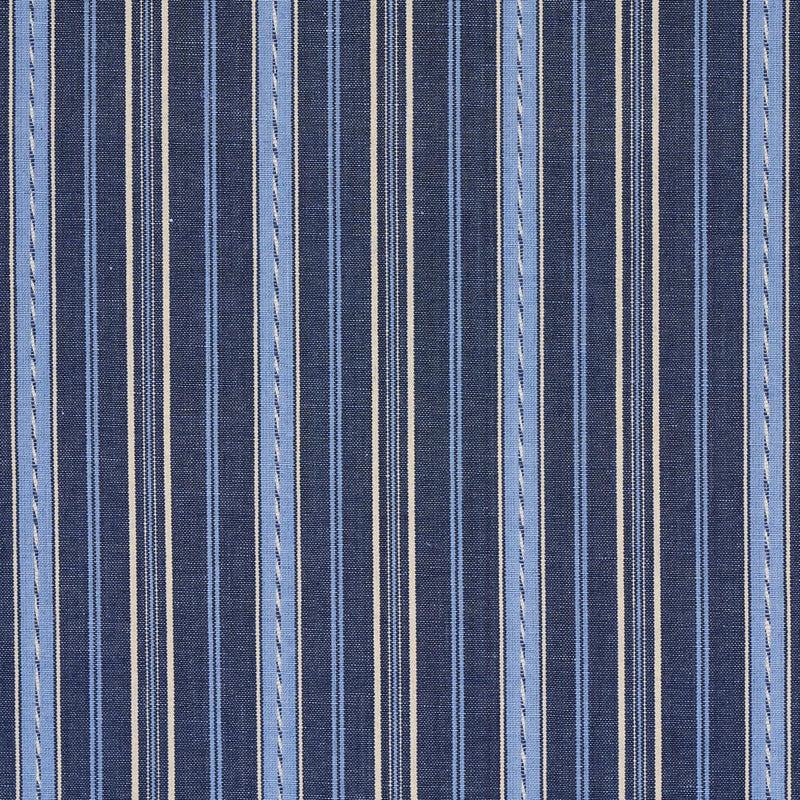 SCHUMACHER LIGHTFOOT STRIPE DELFT FABRIC | Atlanta Fabrics