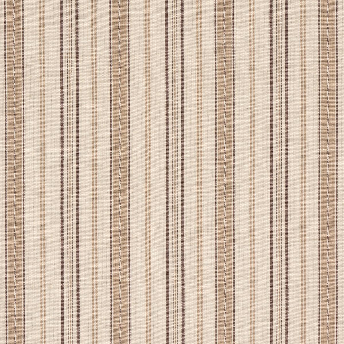 SCHUMACHER LIGHTFOOT STRIPE COFFEE FABRIC | Atlanta Fabrics