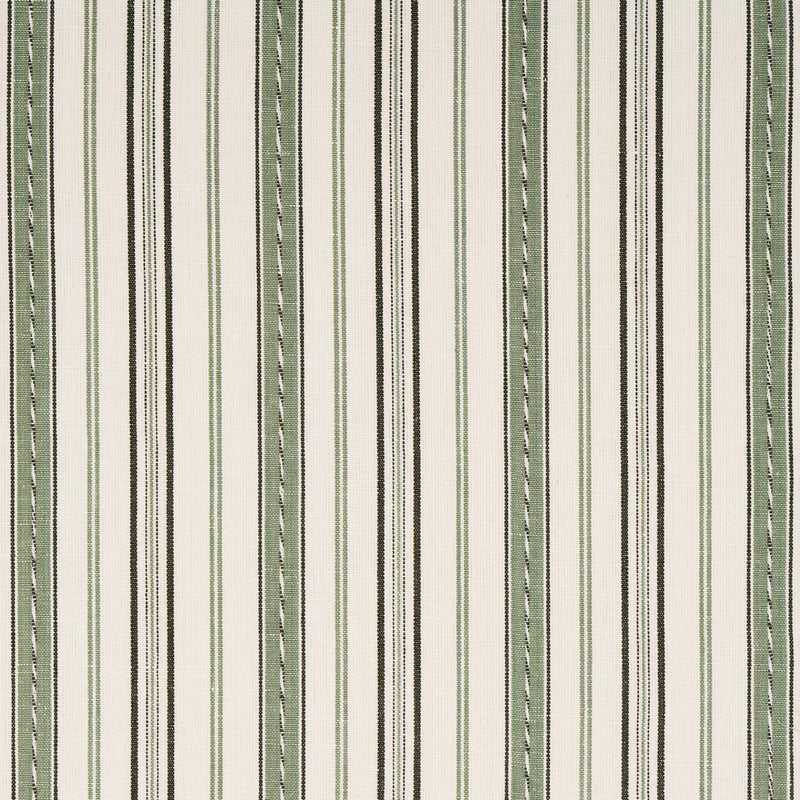 SCHUMACHER LIGHTFOOT STRIPE MOSS FABRIC | Atlanta Fabrics
