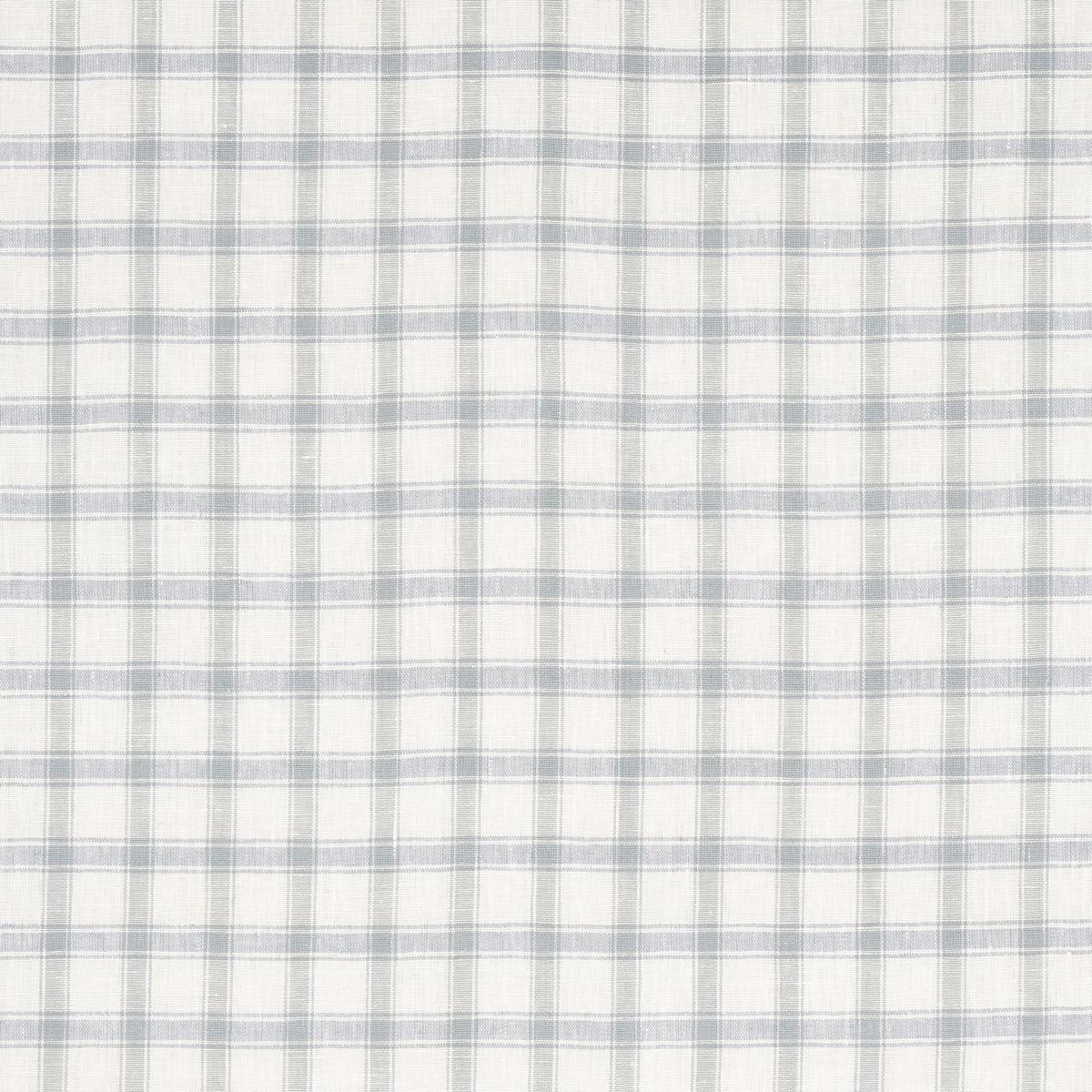 SCHUMACHER CRAWFORD LINEN CHECK JASPER BLUE FABRIC | Atlanta Fabrics