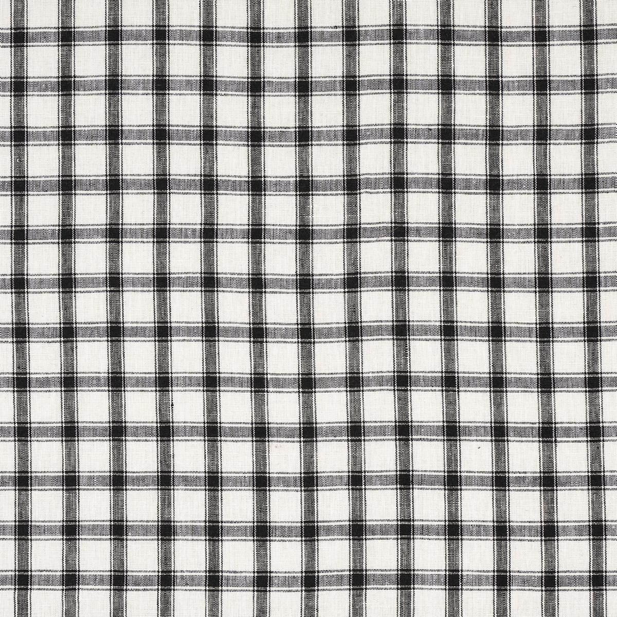 SCHUMACHER CRAWFORD LINEN CHECK BASALT FABRIC | Atlanta Fabrics