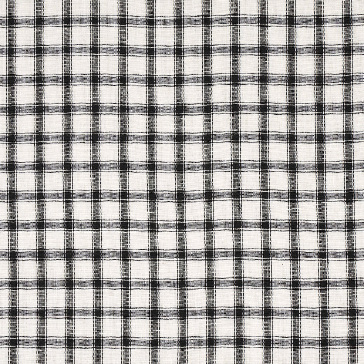 Schumacher CRAWFORD LINEN CHECK BASALT Fabric | Atlanta Fabrics