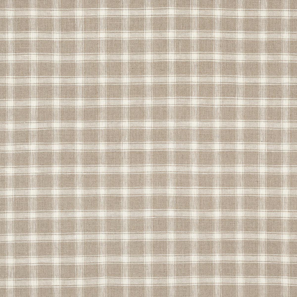 Schumacher CRAWFORD LINEN CHECK FLAX Fabric | Atlanta Fabrics