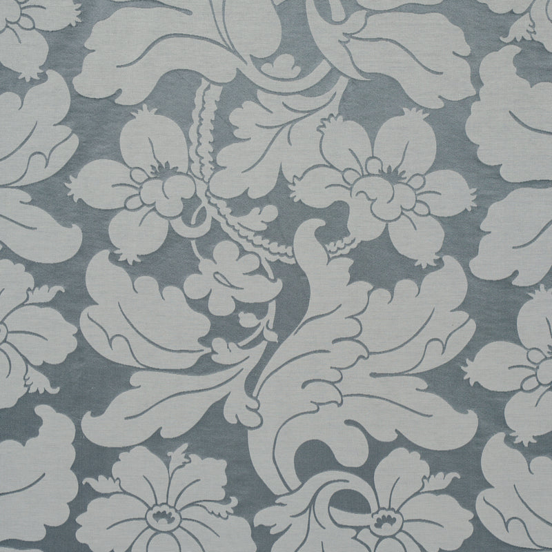 Schumacher DANDRIDGE DAMASK PALACE SLATE Fabric | Atlanta Fabrics