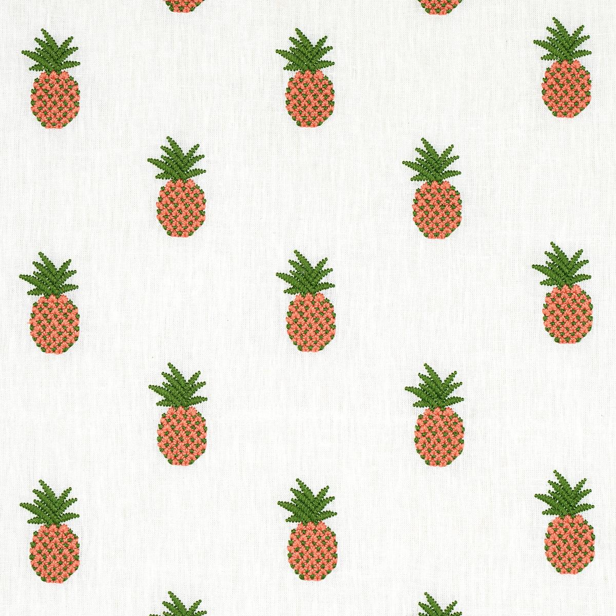 PINEAPPLE EMBROIDERY APRICOT ON IVORY
