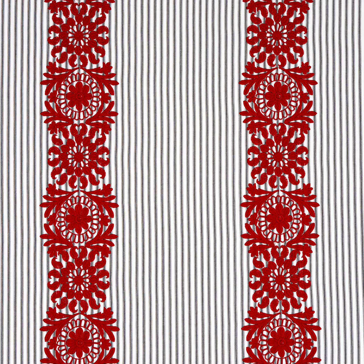 Joelle Stripe RED ON BLACK