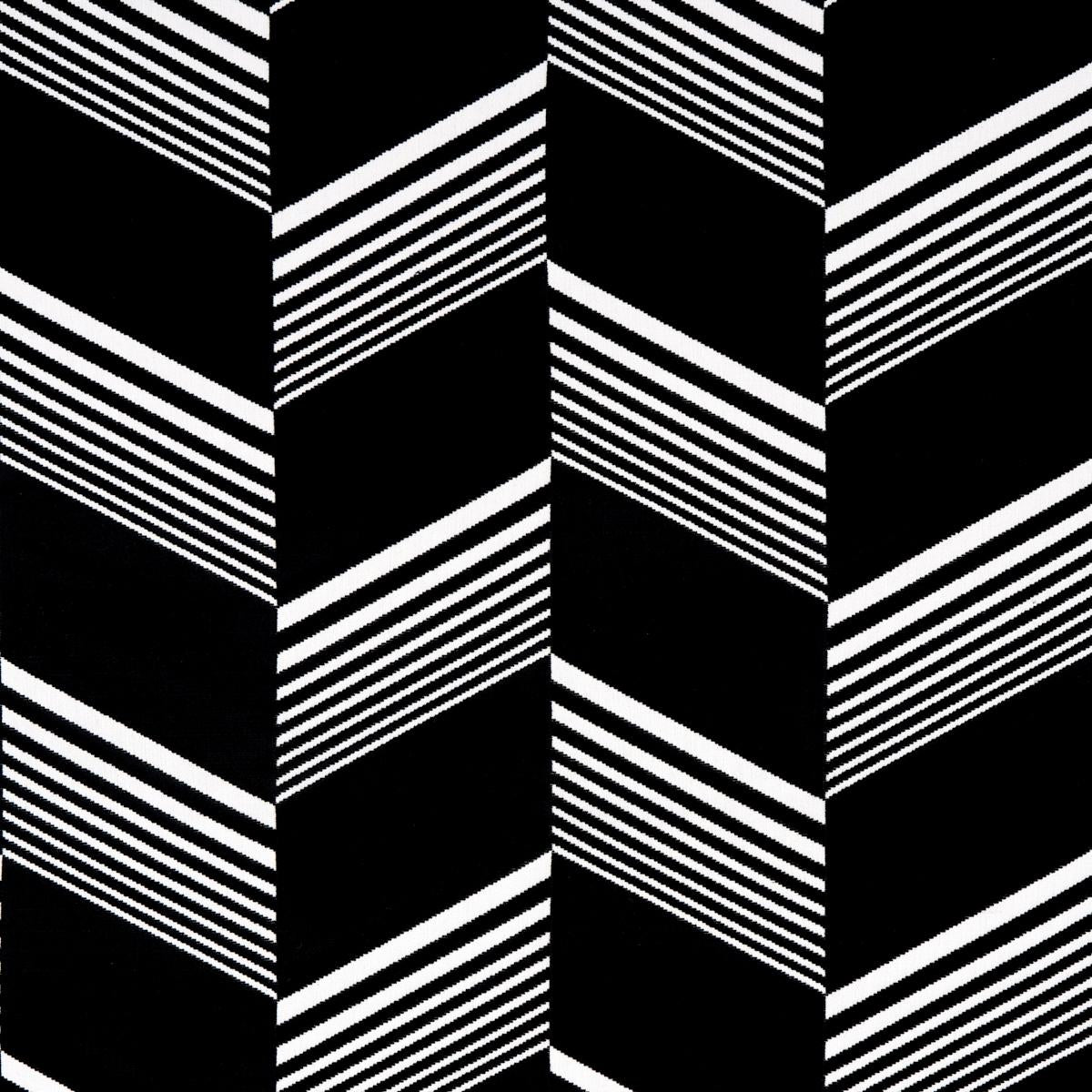 SCHUMACHER JESSIE CUT VELVET BLACK & WHITE FABRIC | Atlanta Fabrics