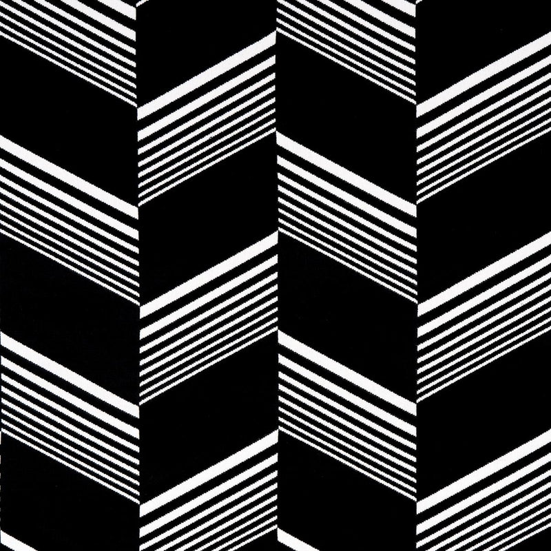 SCHUMACHER JESSIE CUT VELVET BLACK & WHITE FABRIC | Atlanta Fabrics
