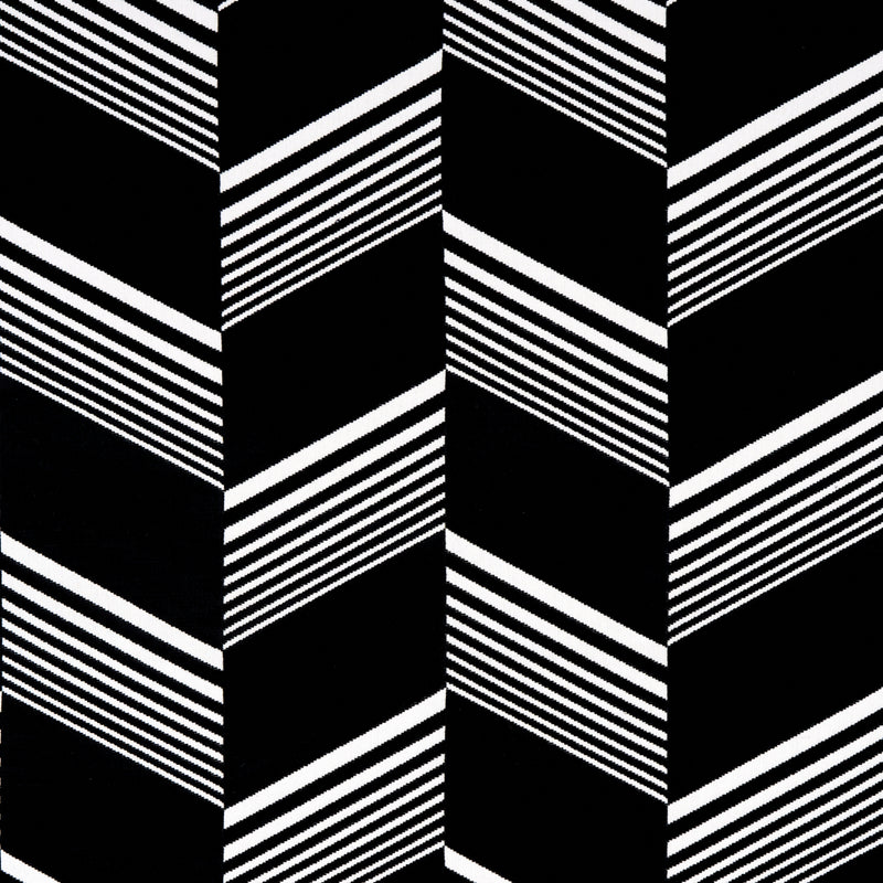 Schumacher JESSIE CUT VELVET BLACK & WHITE Fabric | Atlanta Fabrics