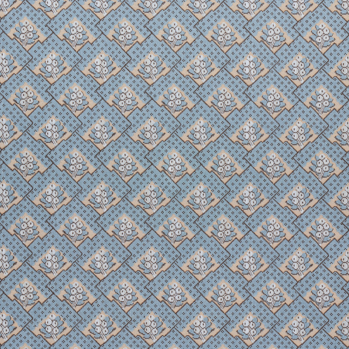 Schumacher BLAIR SILK ÌäPINGLÌä WORCESTER BLUE Fabric | Atlanta Fabrics