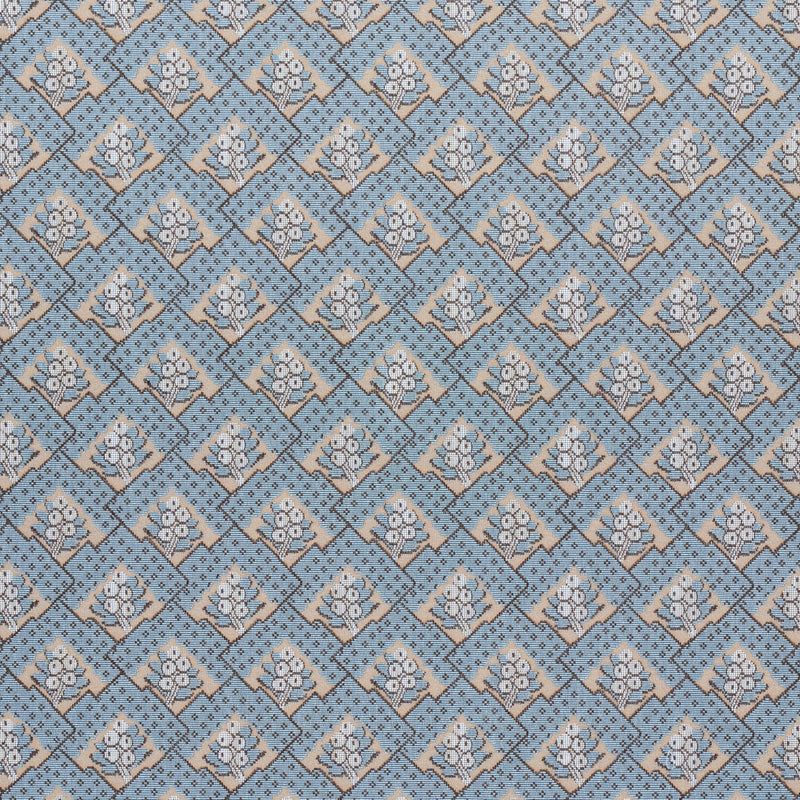 Schumacher BLAIR SILK ÌäPINGLÌä WORCESTER BLUE Fabric | Atlanta Fabrics