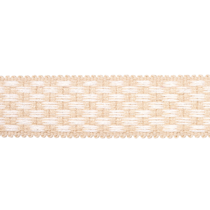 Schumacher CRAWFORD CHECK TAPE MEDIUM COFFEE Trim | Atlanta Fabrics