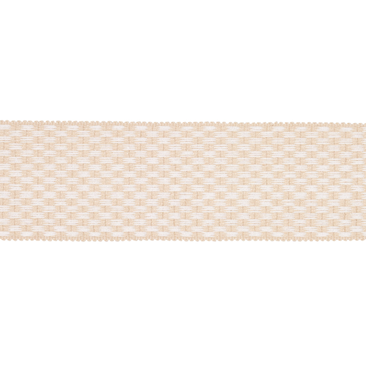 Schumacher CRAWFORD CHECK TAPE WIDE COFFEE Trim | Atlanta Fabrics