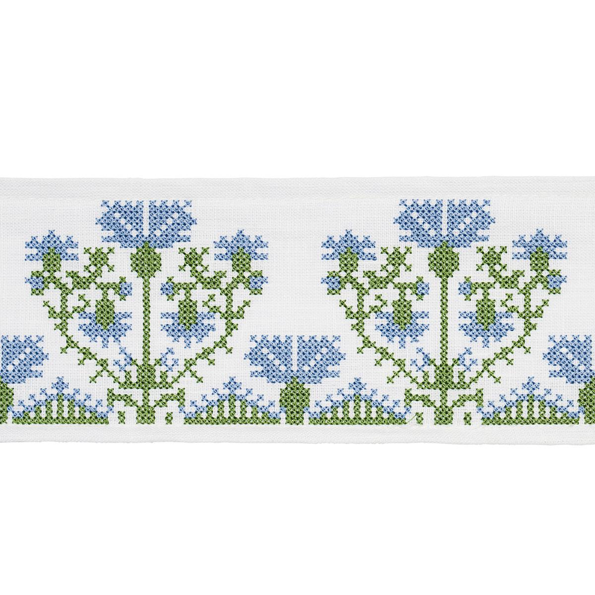 SCHUMACHER CUSTIS EMBROIDERED TAPE CHESAPEAKE TRIM | Atlanta Fabrics
