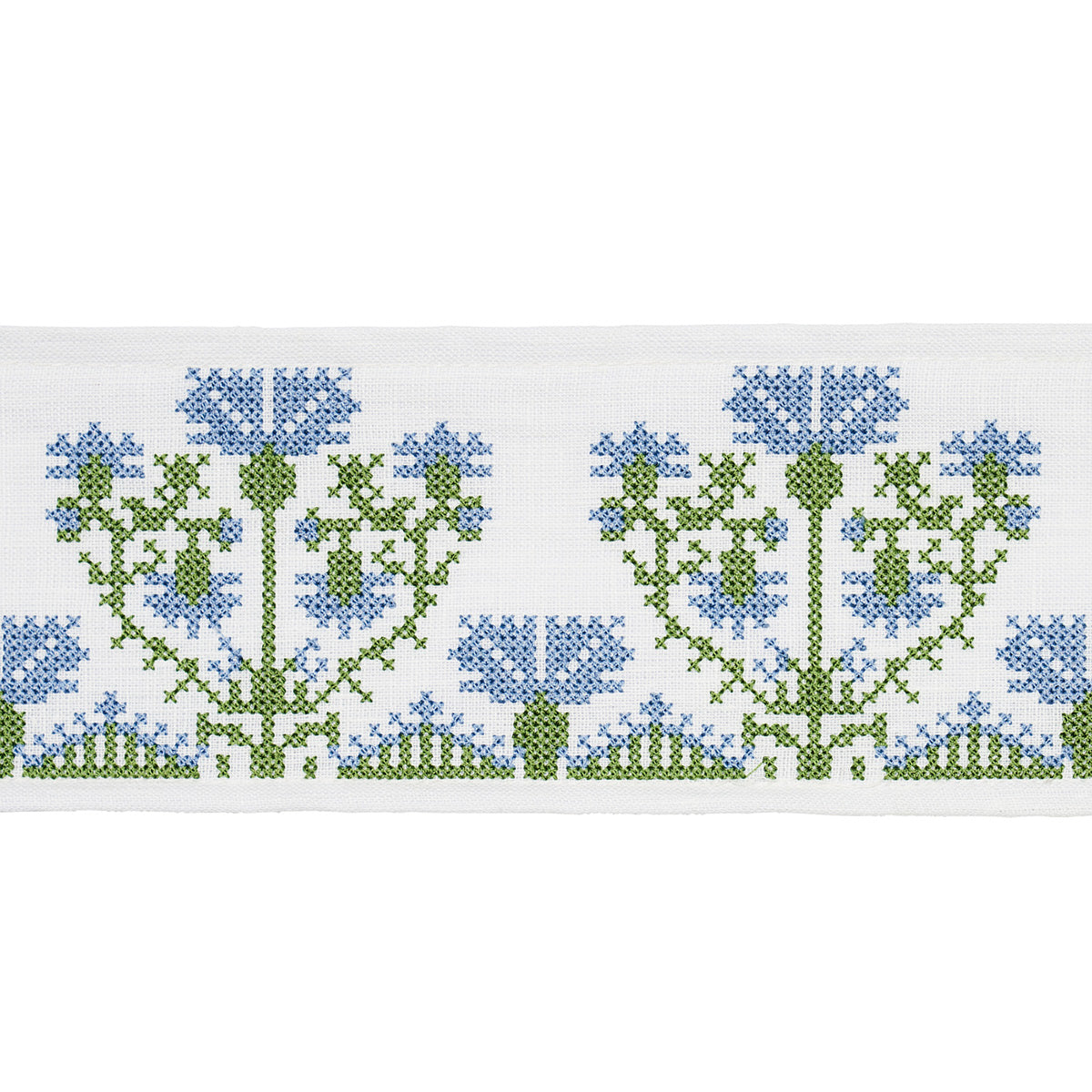 Schumacher CUSTIS EMBROIDERED TAPE CHESAPEAKE Trim | Atlanta Fabrics