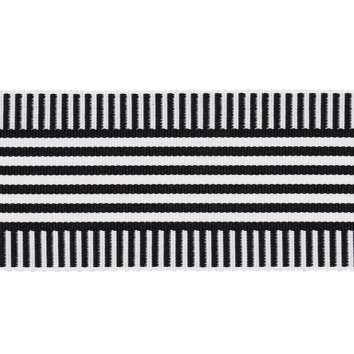 Schumacher KEKET STRIPE TAPE BLACK Trim | Atlanta Fabrics
