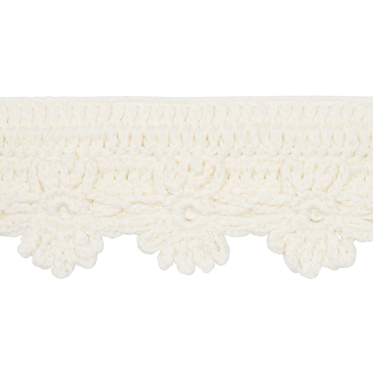 Schumacher EVELYNE CROCHET TRIM IVORY Trim | Atlanta Fabrics