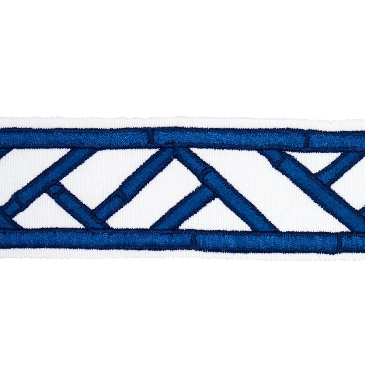 SCHUMACHER BAMBOO TRELLIS TAPE BLUE TRIM | Atlanta Fabrics