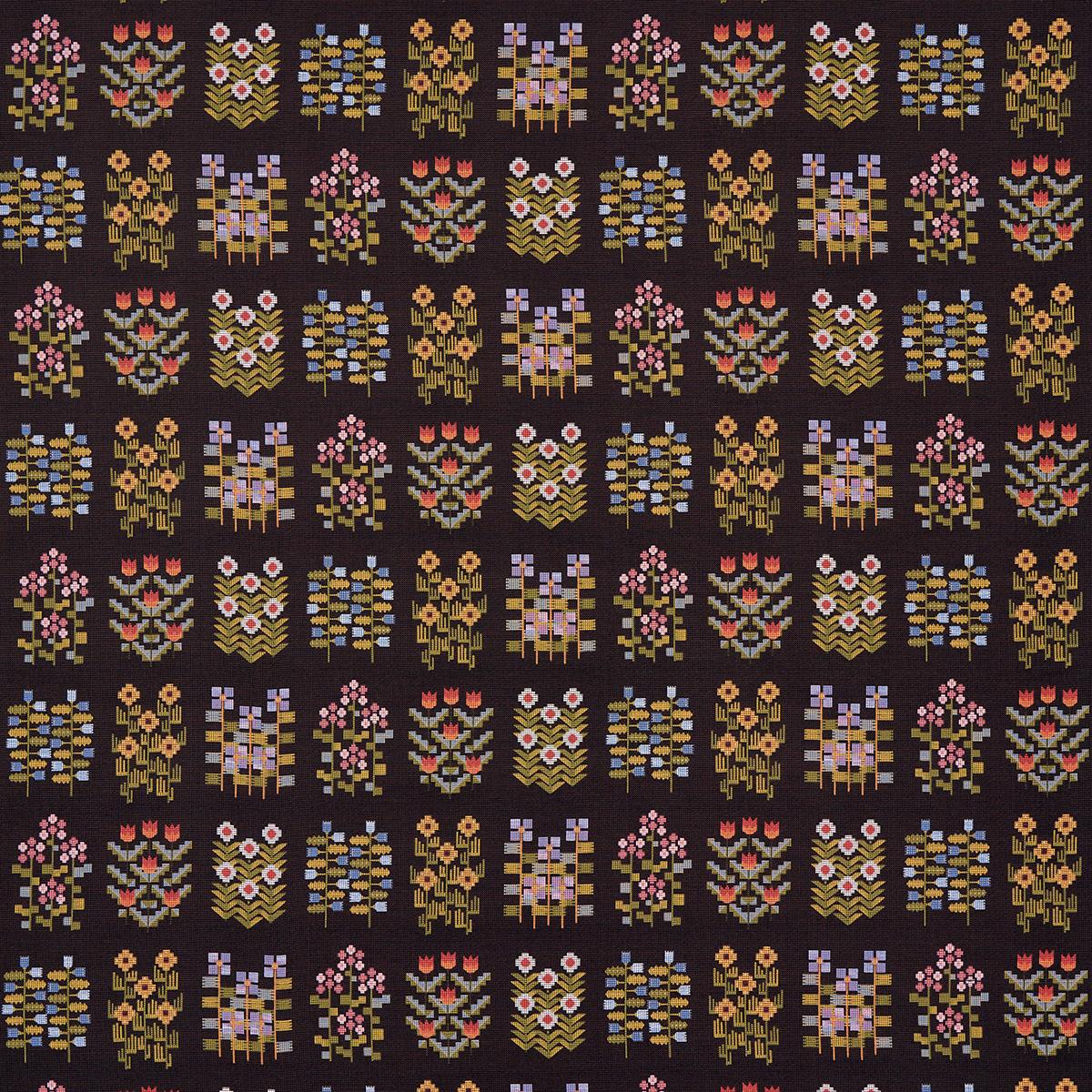 ANNIKA FLORAL TAPESTRY MULTI ON ESPRESSO