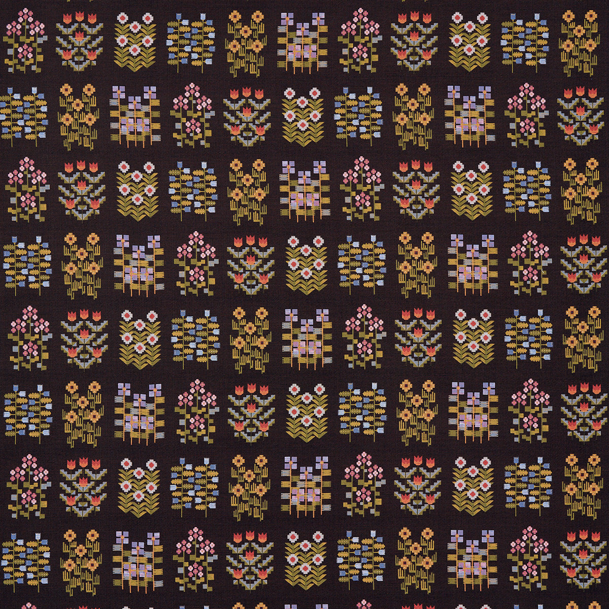 ANNIKA FLORAL TAPESTRY MULTI ON ESPRESSO