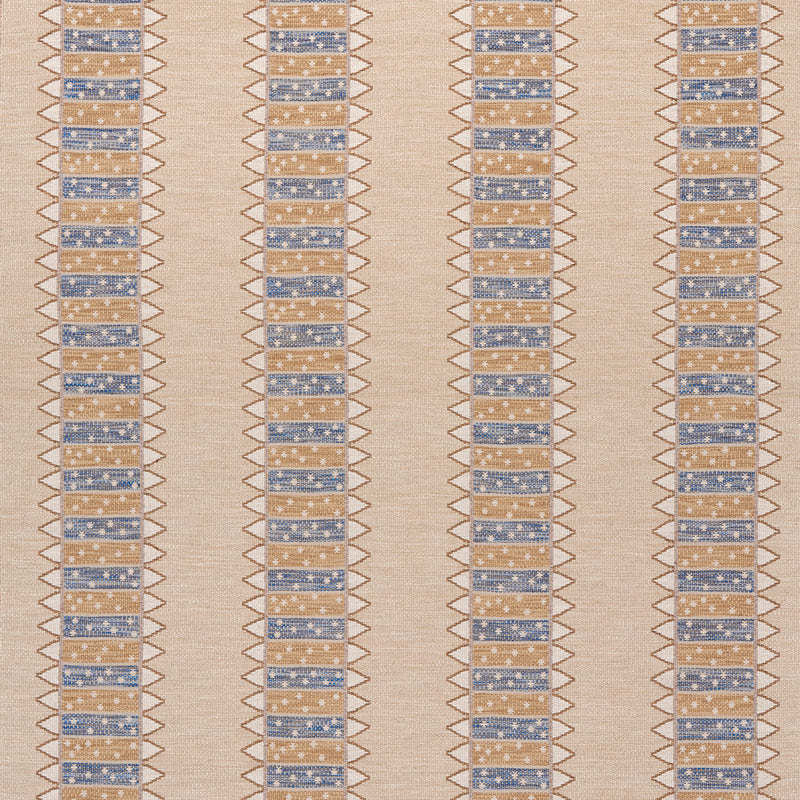 Schumacher NOOR KILIM STRIPE OCHRE Fabric | Atlanta Fabrics