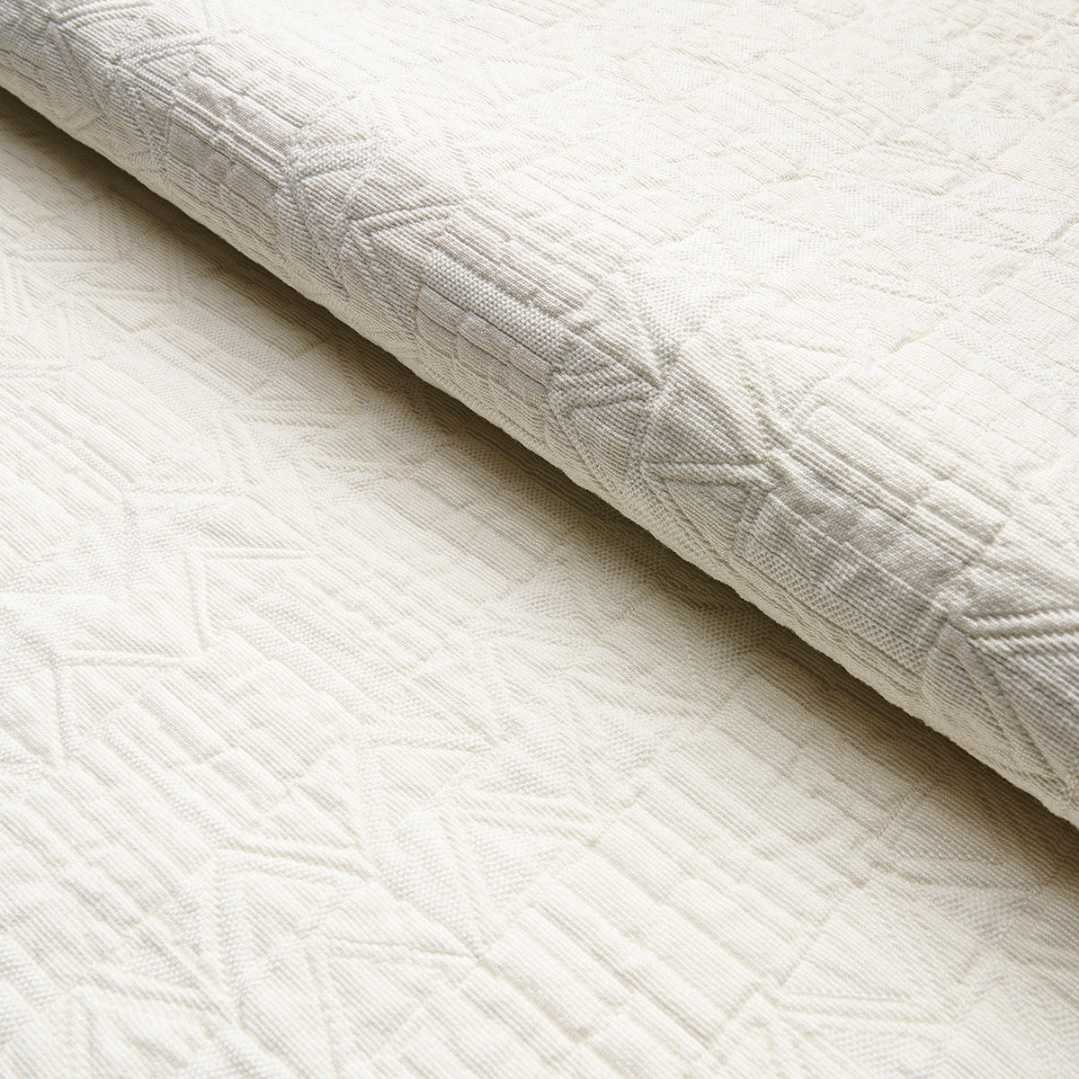 Schumacher BIZANTINO QUILTED WEAVE IVORY Fabric | Atlanta Fabrics