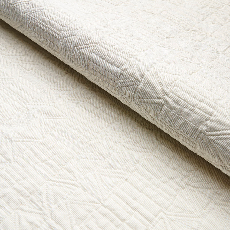 Schumacher BIZANTINO QUILTED WEAVE IVORY Fabric | Atlanta Fabrics