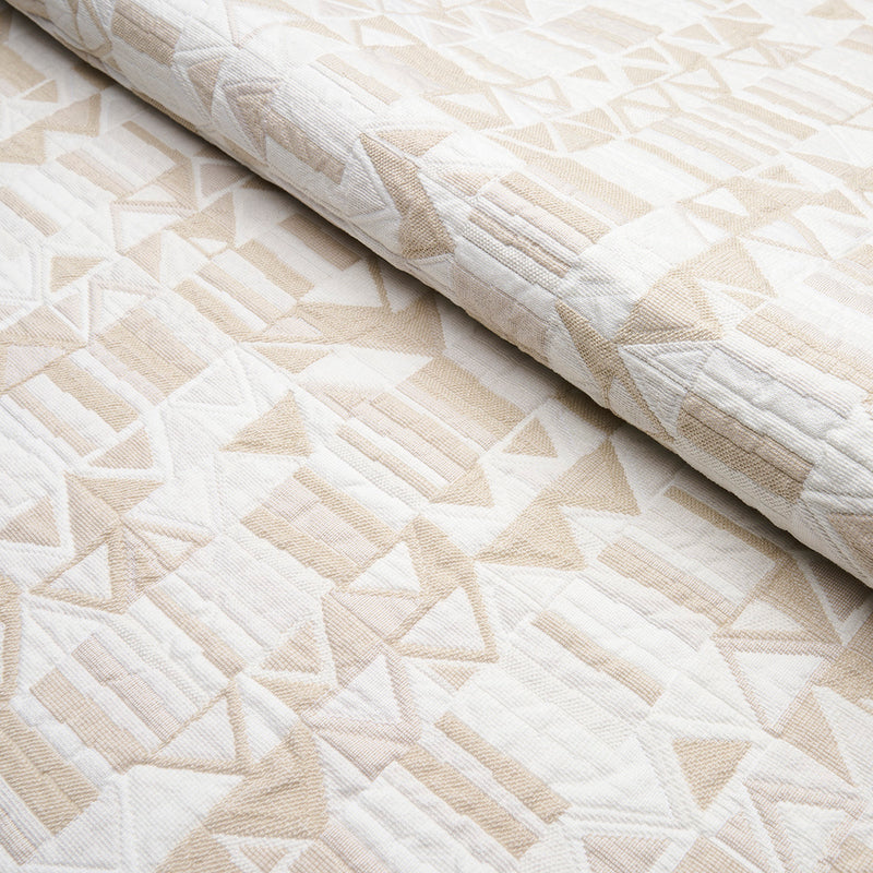 Schumacher BIZANTINO QUILTED WEAVE NATURAL Fabric | Atlanta Fabrics