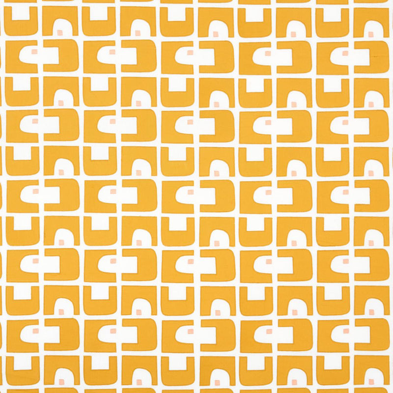 SCHUMACHER DEN APPLIQUE OCHRE FABRIC | Atlanta Fabrics