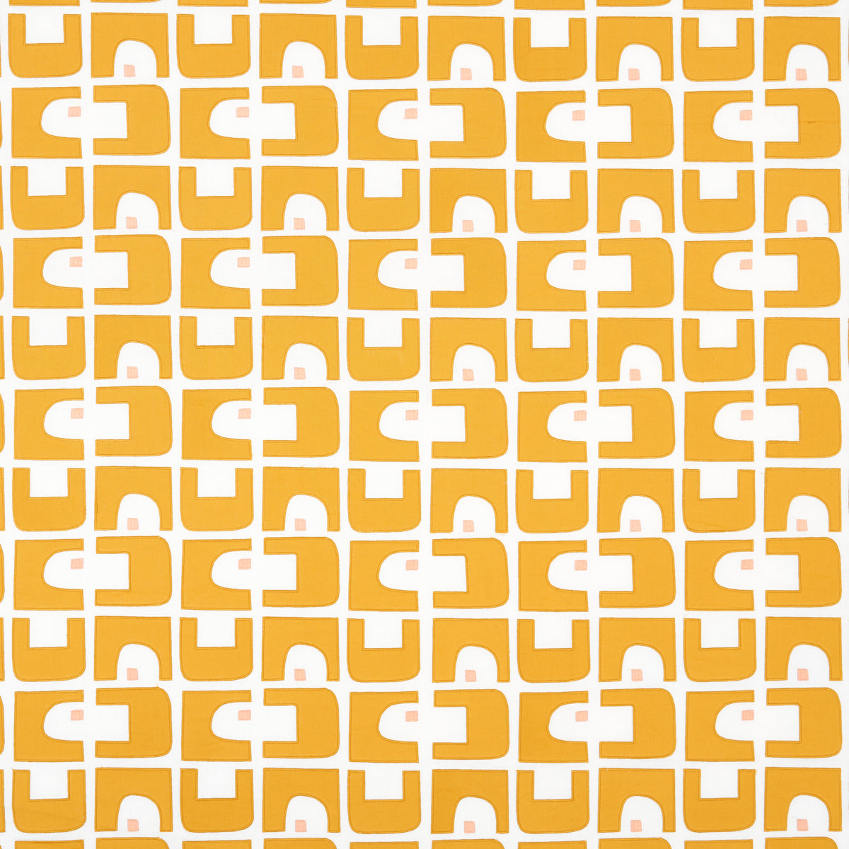 Schumacher DEN APPLIQUÌä OCHRE Fabric | Atlanta Fabrics