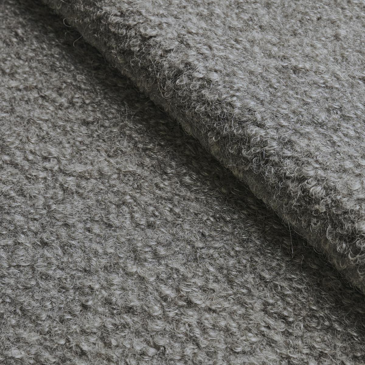 SCHUMACHER TEDDY WOOL BOUCLE GREY FABRIC | Atlanta Fabrics