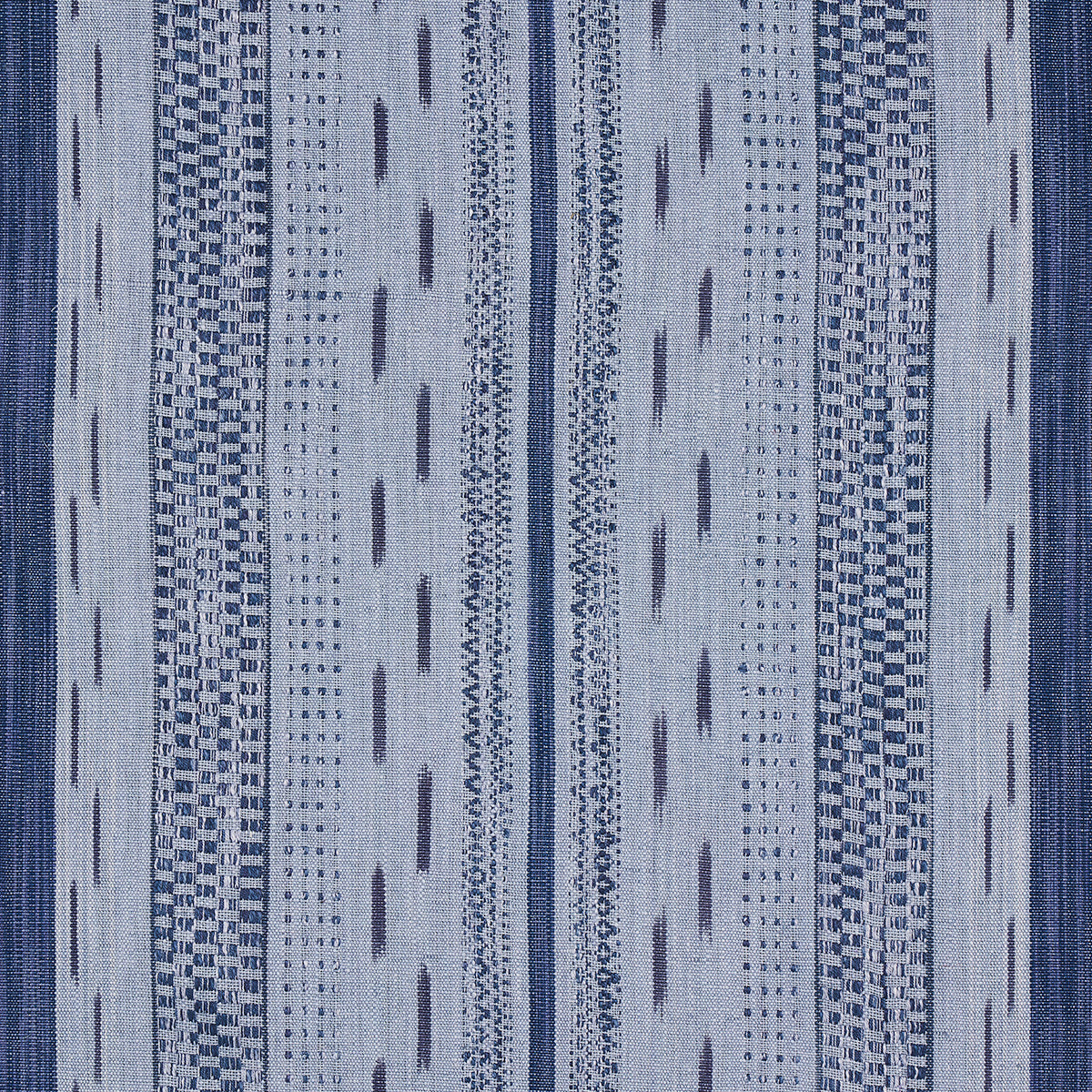 MIRZA IKAT STRIPE INDIGO ON CHAMBRAY