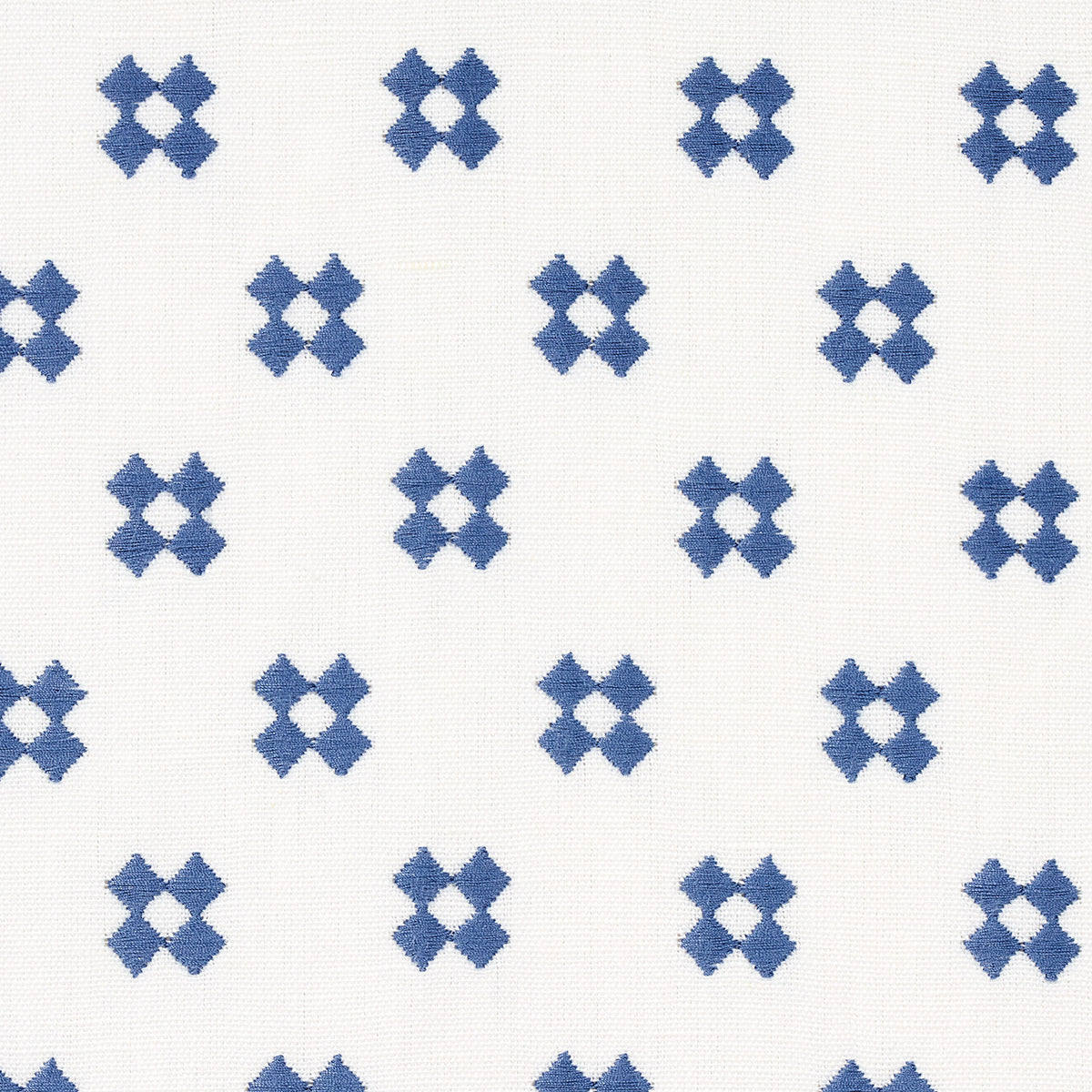 THANDIE EMBROIDERY BLUE ON IVORY