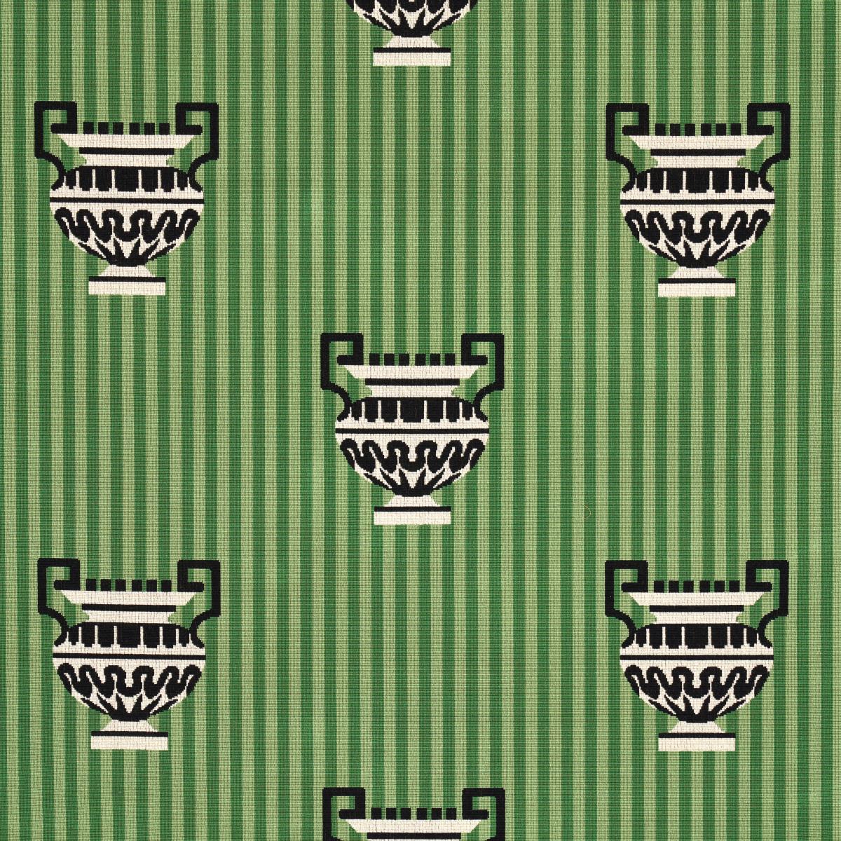 SCHUMACHER CLERMONT EPINGLE GREEN FABRIC | Atlanta Fabrics