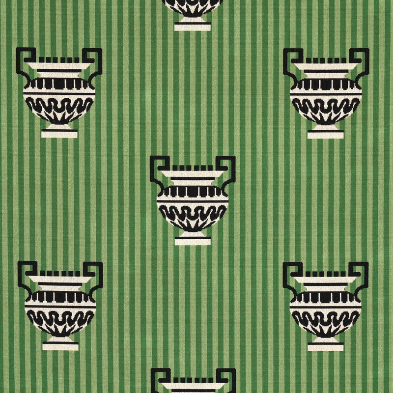 SCHUMACHER CLERMONT EPINGLE GREEN FABRIC | Atlanta Fabrics